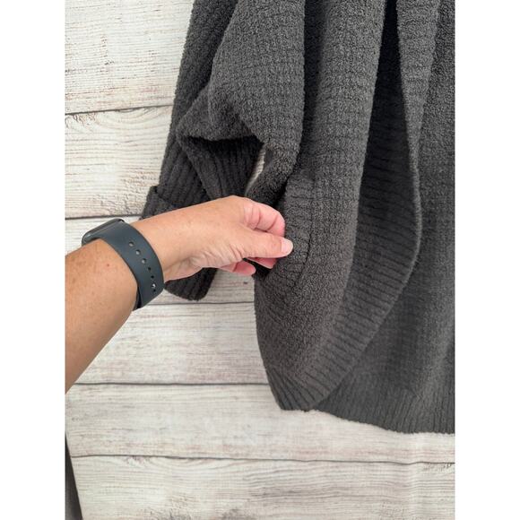 Barefoot Dreams CozyChic Lite Open Front Cardigan Sweater Womens S/M Gray - Picture 3 of 8